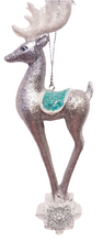 Load image into Gallery viewer, Turquoise and White Deer Ornaments, 2 Assorted
