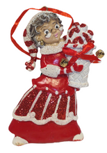 Load image into Gallery viewer, Peppermint Santa Clause or Mrs. Claus Ornament