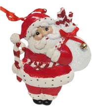 Load image into Gallery viewer, Peppermint Santa Clause or Mrs. Claus Ornament