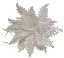 Load image into Gallery viewer, Silver Glitter Snowflake Ornaments Assortment