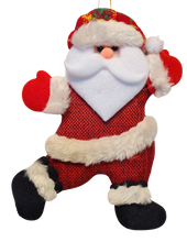 Load image into Gallery viewer, Handmade Burlap Christmas Ornaments with Santa, Snowman, Bear & Reindeer