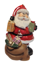 Load image into Gallery viewer, Santa Ornament Holding a Christmas Tree, Christmas Gifts or Sack of Christmas Gifts