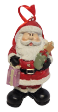 Load image into Gallery viewer, Santa Ornament Holding a Christmas Tree, Christmas Gifts or Sack of Christmas Gifts