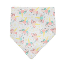 Load image into Gallery viewer, Pink Floral Baby Bandana Bib Set