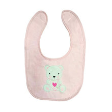 Load image into Gallery viewer, Pink Teddy Bear 5 Piece Bib & Sock Set