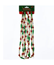 Load image into Gallery viewer, Gold , Red, Green and White Round Bead with Water Drop Beaded Garland