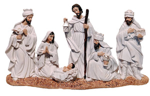 White/Gold Nativity Figurine