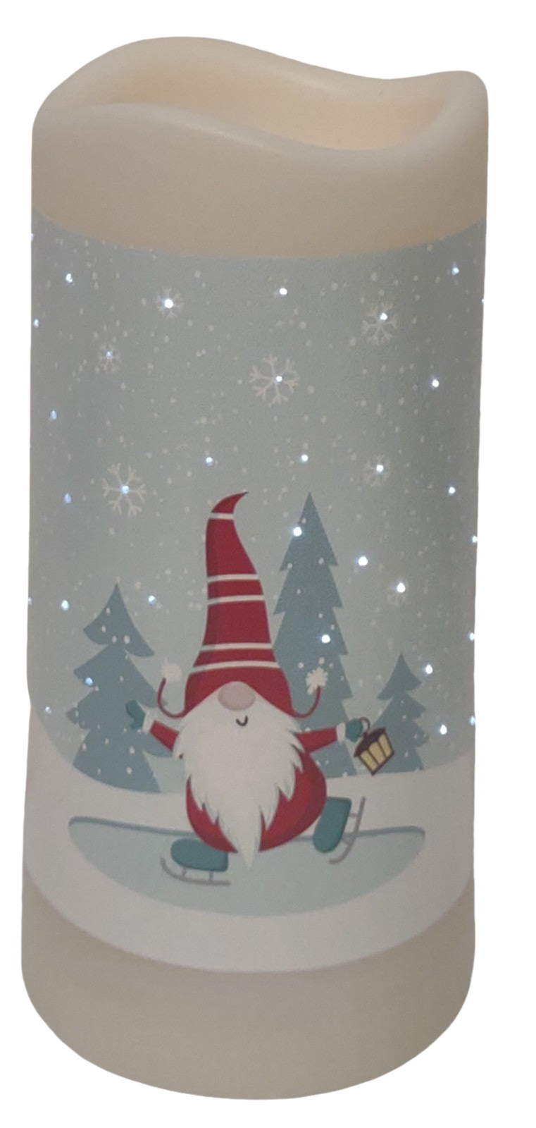 Gnome Christmas Flickering Candle