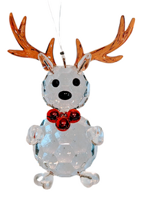 Acrylic Jingle Reindeer Ornament