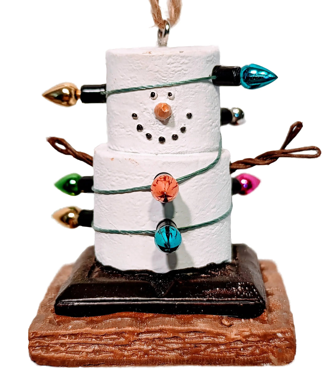 Smore Ornament with Christmas Lights