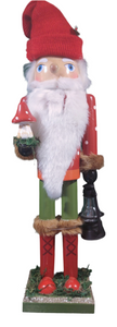 Wooden Nutcracker with Lantern & Mushroom 15"