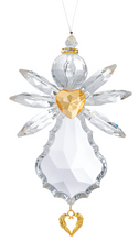Load image into Gallery viewer, Acrylic Crystal Gratitude Angel with Gold Heart &amp; Gold Heart Charm
