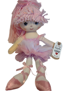 Plush Light Pink Ballerina Doll 16"