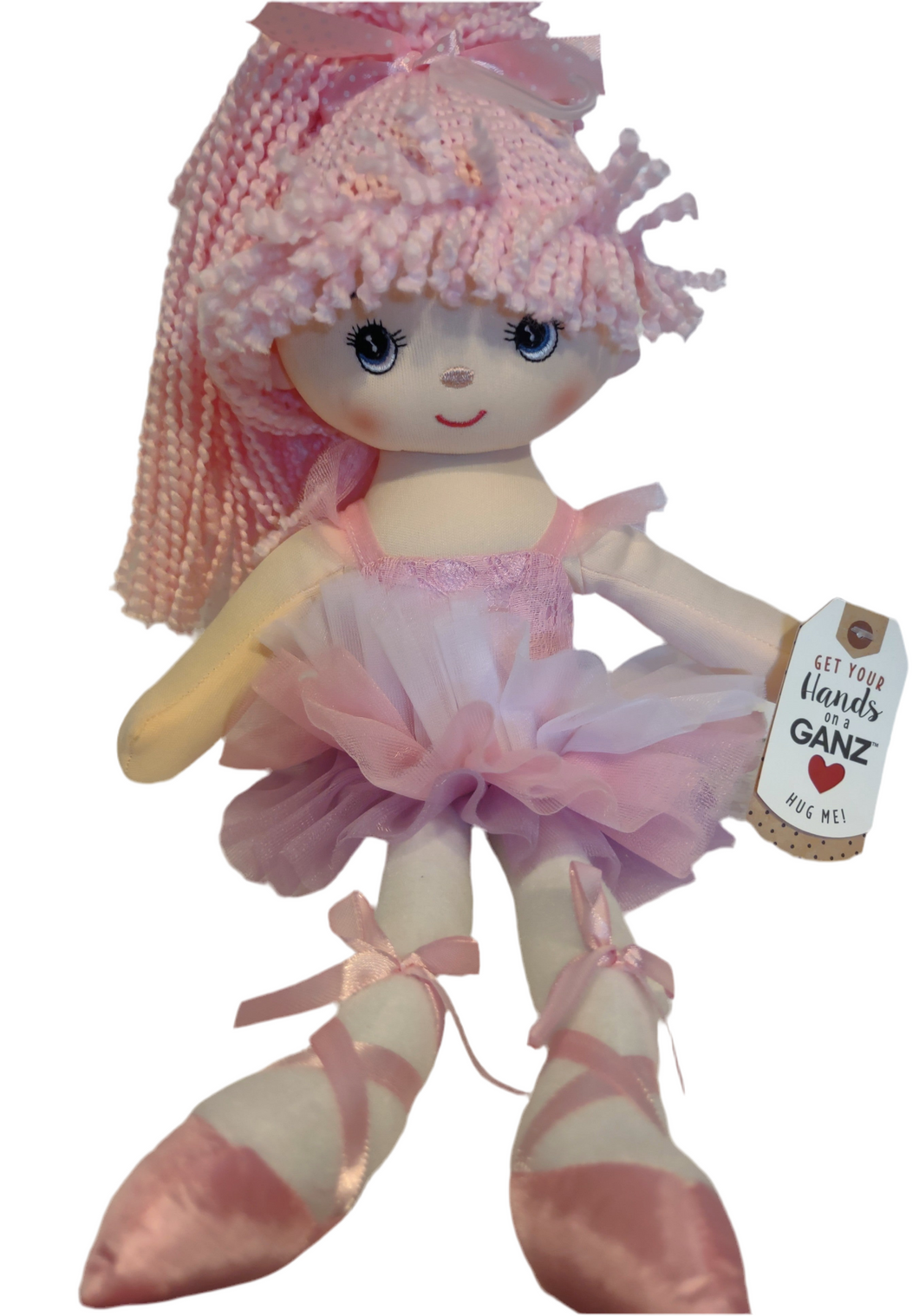 Plush Light Pink Ballerina Doll 16