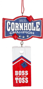 Cornhole Championship Ornament - Boss of The Toss