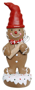 Holiday Gingerbread Gnome Holding A Whisk