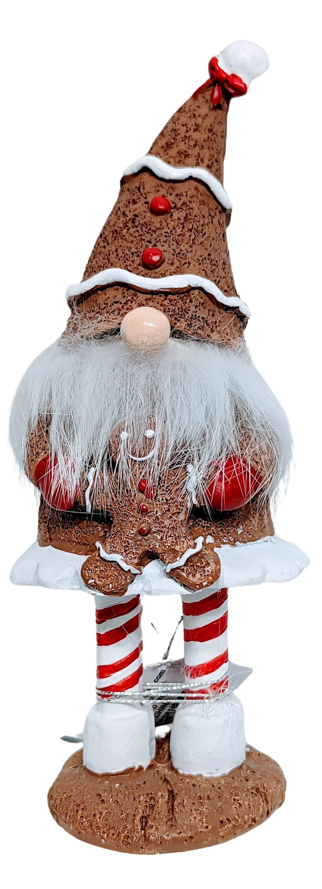 Gingerbread Gnome Figurine Holding A Gingerbread Man Cookie
