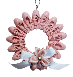 Pink Ballet Slipper Wreath Ornament