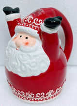 Load image into Gallery viewer, Ceramic Upside Down Red Santa Mug
