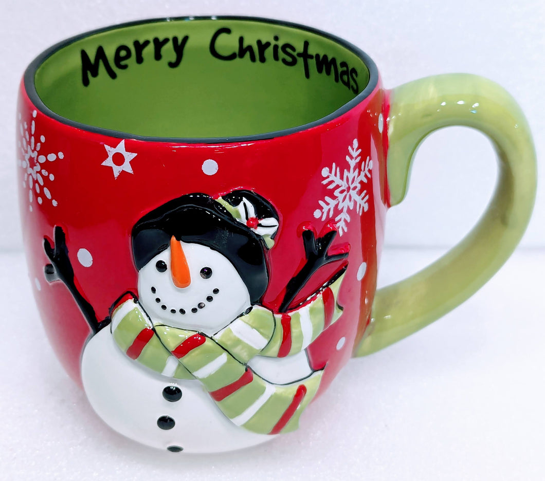 Ceramic Snowman Mug -Merry Christmas