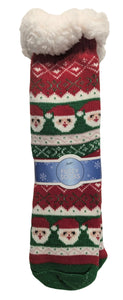 Ladies Soft & Cozy Santa Slipper Socks