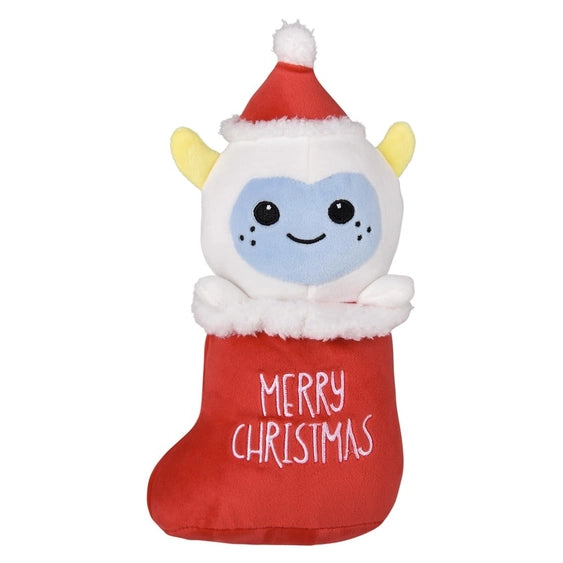 Plush Axolol In Red Christmas Stocking -  Merry Christmas