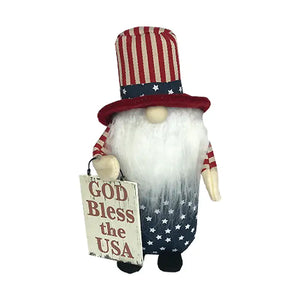 Plush American Gnome - God Bless The USA
