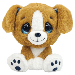Plush Brown/White Beagle Puppy with Sparkling Eyes