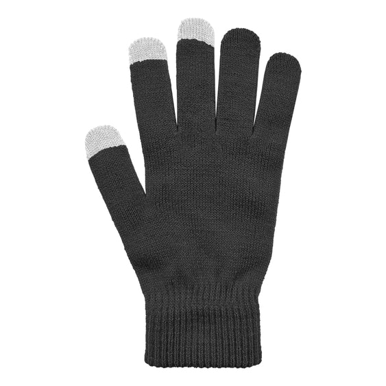 Ladies Black Acrylic Knit Stretch Gloves