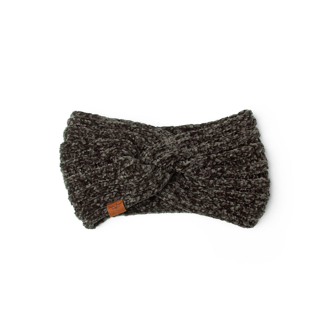 Ladies Dark Grey Knit Beyond Soft Head Warmer