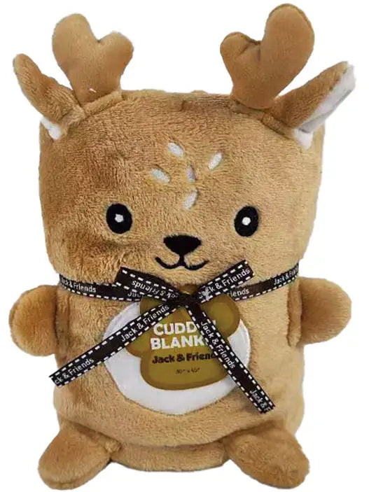 Plush Brown Deer Blanket