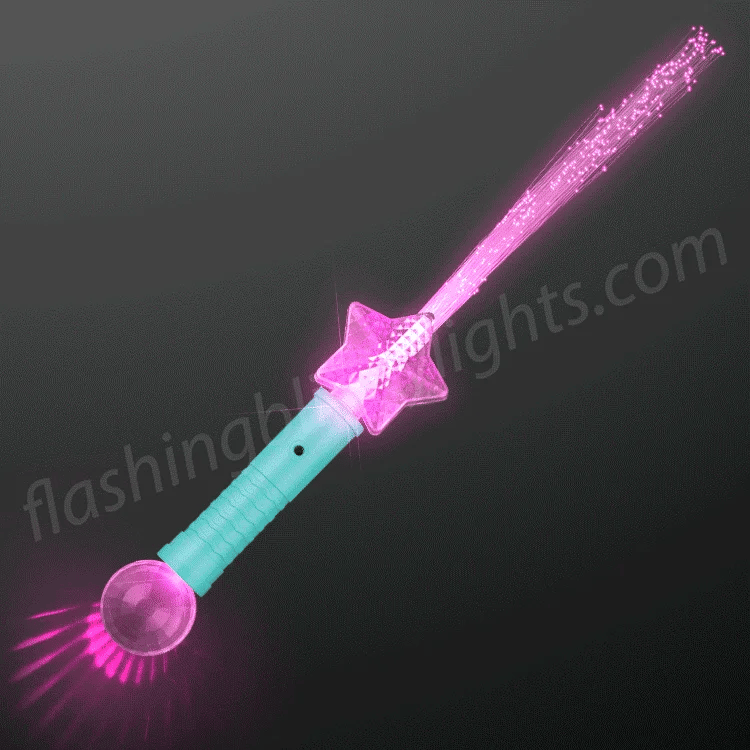 Light Up Flashing Sparkling Star Wand