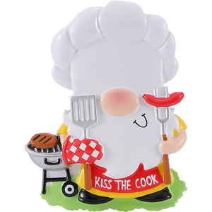 Ceramic Gnome Barbecue Cooker Ornament