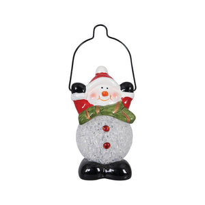 Ceramic Christmas Snowman Lantern