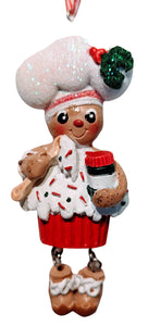 Boy Gingerbread Cupcake Ornament