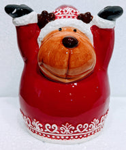 Load image into Gallery viewer, Ceramic Upside Down Red Reindeer Mug

