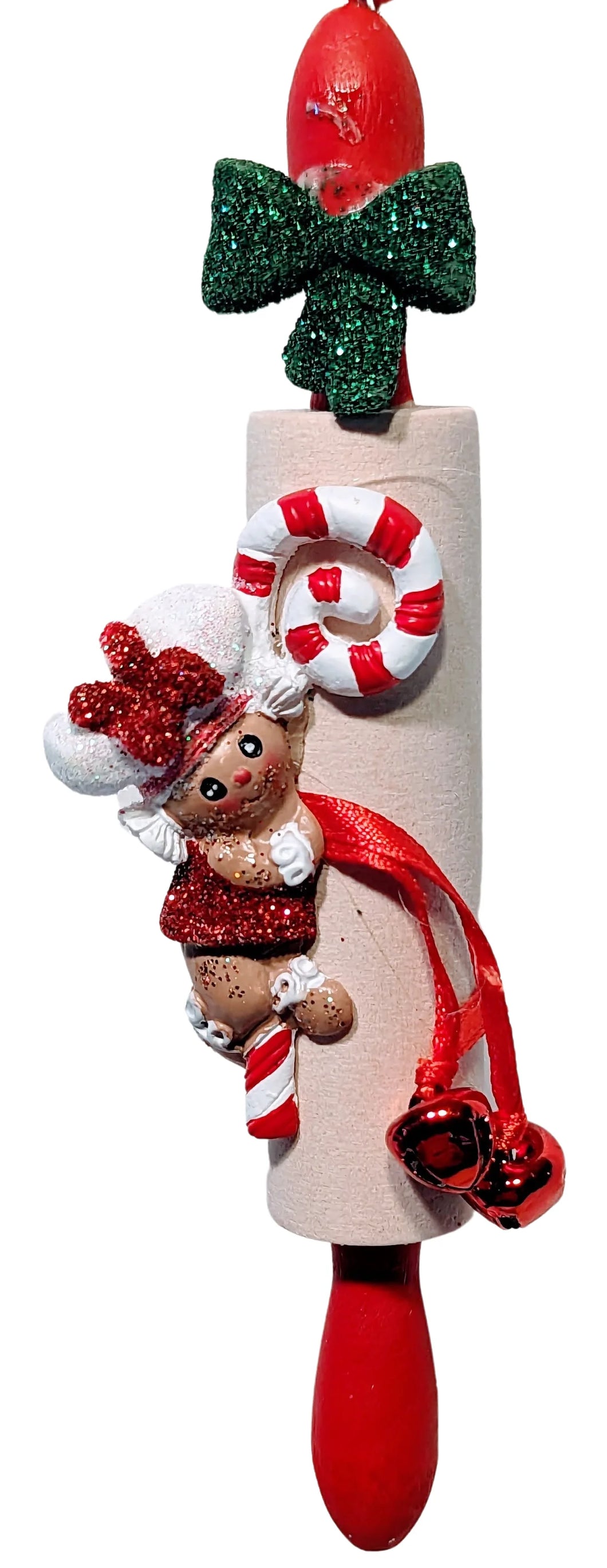 Gingerbread Girl on a Rolling Pin Ornament
