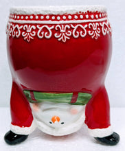 Load image into Gallery viewer, Ceramic Upside Down Red Snowman  Mug
