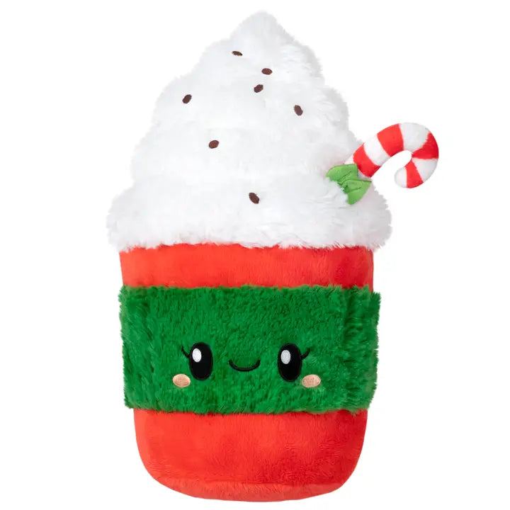 Plush Christmas Peppermint Mocha with Candy Cane