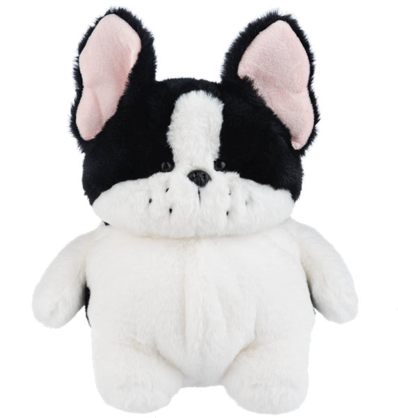Plush Super Soft Cuddly Black/White Puppy