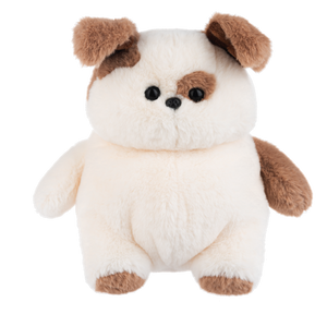 Plush Super Soft Cuddly Brown/White Puppy
