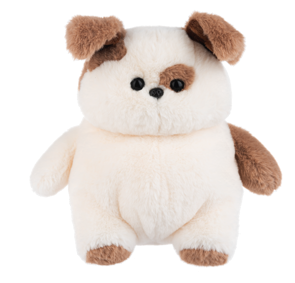 Plush Super Soft Cuddly Brown/White Puppy