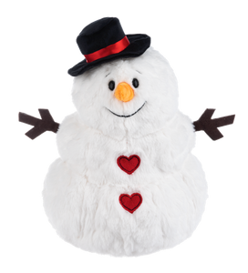 Plush Puffs The Snowman Wearing Black Hat