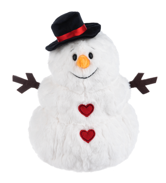 Plush Puffs The Snowman Wearing Black Hat