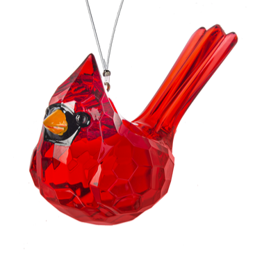 Acrylic Crystal Elegant Red Cardinal Ornament