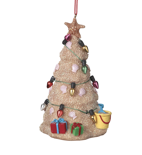 Sand Christmas Tree with Lights