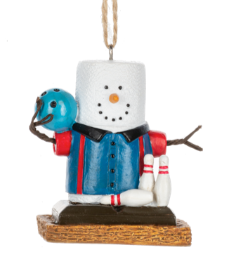 Smore Bowling Ornament With Bowling Pins & Bowling Ball