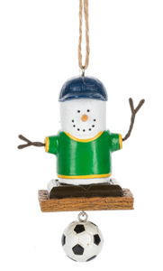 Smore Soccer Player Ornament