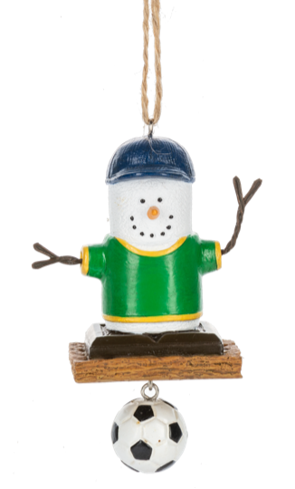 Smore Soccer Player Ornament
