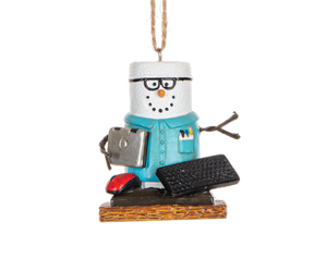 Smore Technology Worker Ornament with Computer & Keyboard